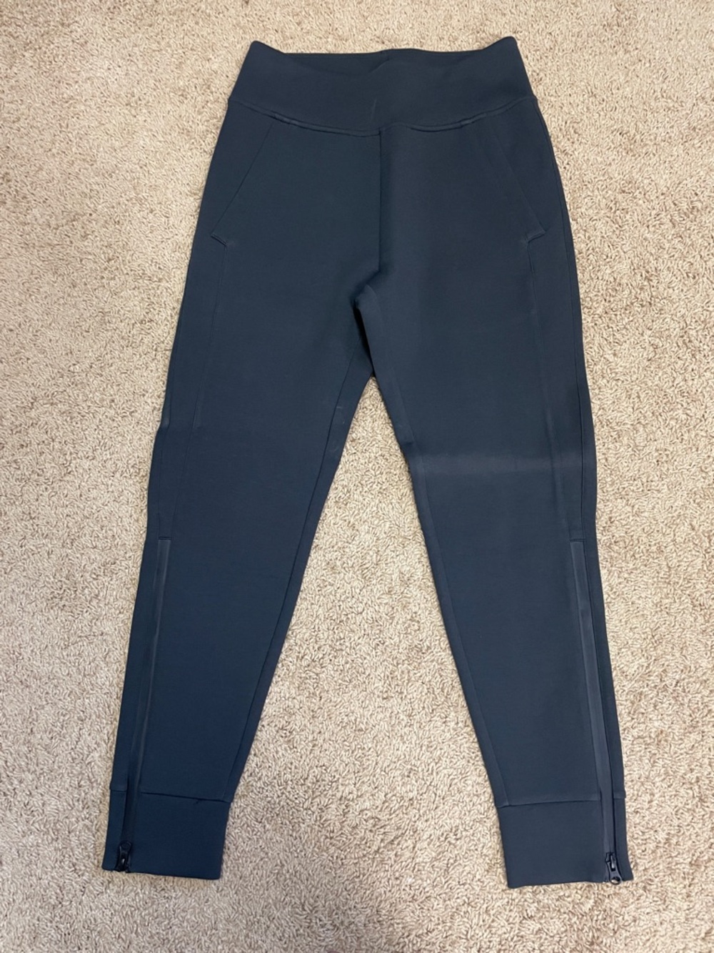 SHEIN MOTF Black High-Waist Seam Detail Leggings